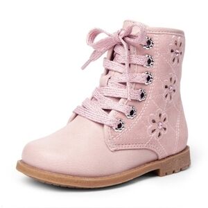 Worn Inside Once Jorya Size 9 Pink Floral Kids Zip Up Boots